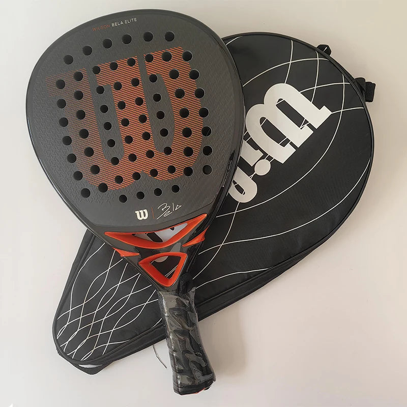 Raquette de Padel Professionnelle WILSON - Fibre de Carbone, Forme Diamant, Noyau EVA Memory Flex, avec Sac Inclus